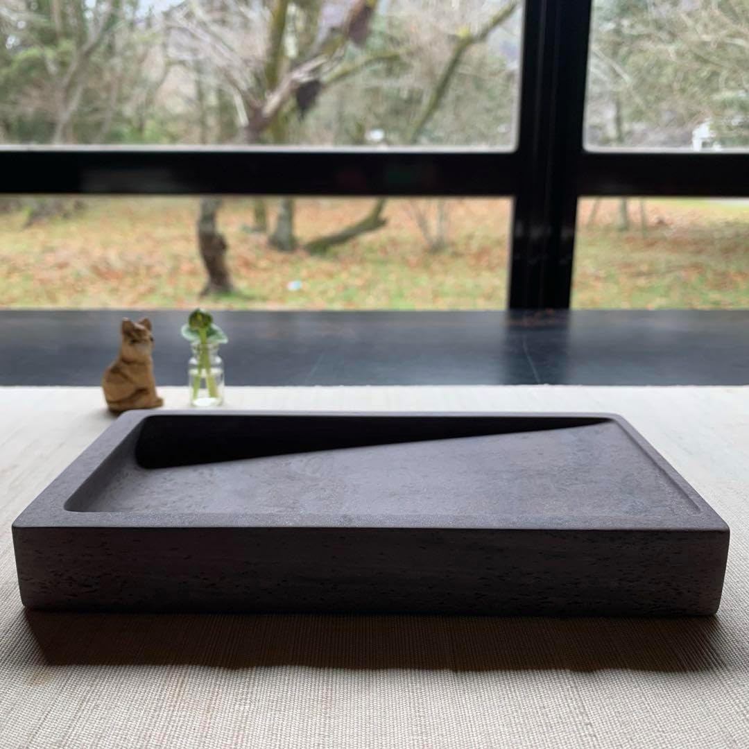 大型斜面端渓硯(*´꒳*) ♥大型 中国製 歙州 蝙蝠文双